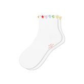 Bombas x Susan Alexandra Embellished Ruffle Rib Quarter Socks