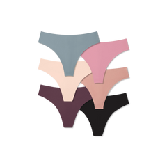 Women's No Show Thong 6-Pack