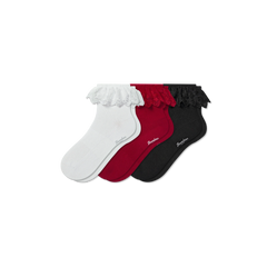 Women’s Ruffle Lace Quarter Sock 3-Pack