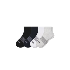 Youth Solids Quarter Sock 4-Pack