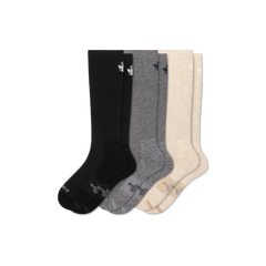 Women's Travel Compression Knee High Sock 3-Pack (15–20mmHg)