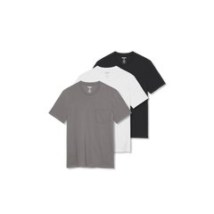 Men's Pima Cotton Pocket Crew Neck T-Shirt 3-Pack
