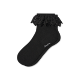 Women's Ruffle Lace Quarter Socks