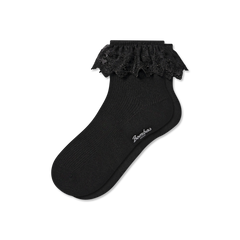 Women's Ruffle Lace Quarter Socks