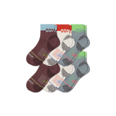 Women's Merino Wool Blend Hiking Quarter Sock 6-Pack