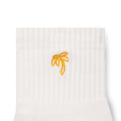 Women's Beach Day Embroidered Quarter Socks