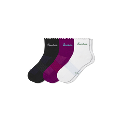Women’s UltraLite Ruffle Sport Quarter Sock 3-Pack