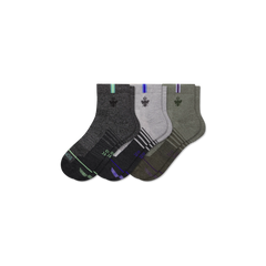 Women's Merino Wool Blend Run Quarter Sock 3-Pack