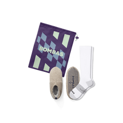 Women's Travel Compression Sock and Gripper Slipper 2-Pack
