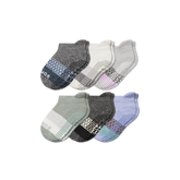 Toddler Tri-Block Gripper Ankle Sock 6-Pack