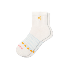 Women's Beach Day Embroidered Quarter Socks