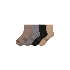 Women's Merino Wool Blend Modern Rib Quarter Sock 4-Pack