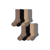 Men's Merino Wool Blend Modern Rib Calf Sock 8-Pack