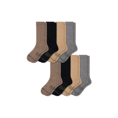 Men's Merino Wool Blend Modern Rib Calf Sock 8-Pack