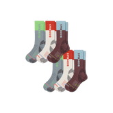 Men's Merino Wool Blend Hiking Calf Sock 6-Pack