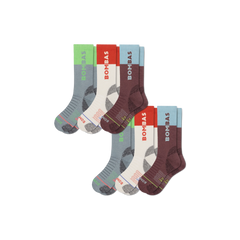 Women's Merino Wool Blend Hiking Calf Sock 6-Pack