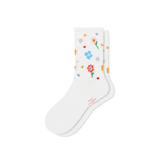 Bombas x Susan Alexandra Floral Embroidered Half Calf Socks