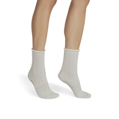 Women’s Roll-Top Merino Blend Gripper House Sock