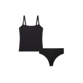 Women's Built-In Bra Seamless Cami + Thong Pack