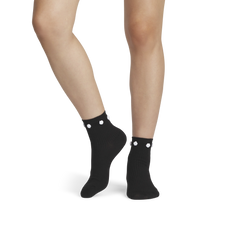 Women's Rosette True Rib Quarter Socks