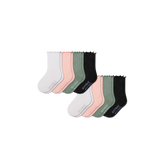 Junior Ruffle Rib Calf Sock 8-Pack