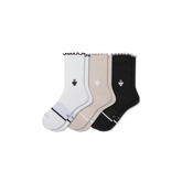 Women’s Ruffle Sport Half Calf Sock 3-Pack