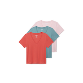 Women's Pima Cotton V-Neck T-Shirt 3-Pack