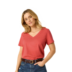 Women's Pima Cotton V-Neck T-Shirt 6-Pack
