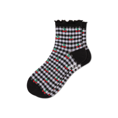 Women's Ruffle Rib Quarter Socks