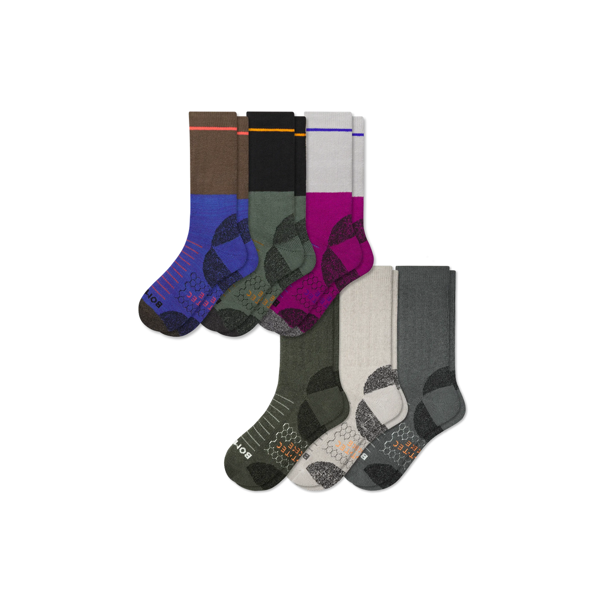 Men's Hiking Calf Sock 6-Pack