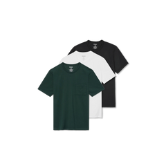Men’s Premium Weight Pocket Crew Neck T-Shirt 3-Pack