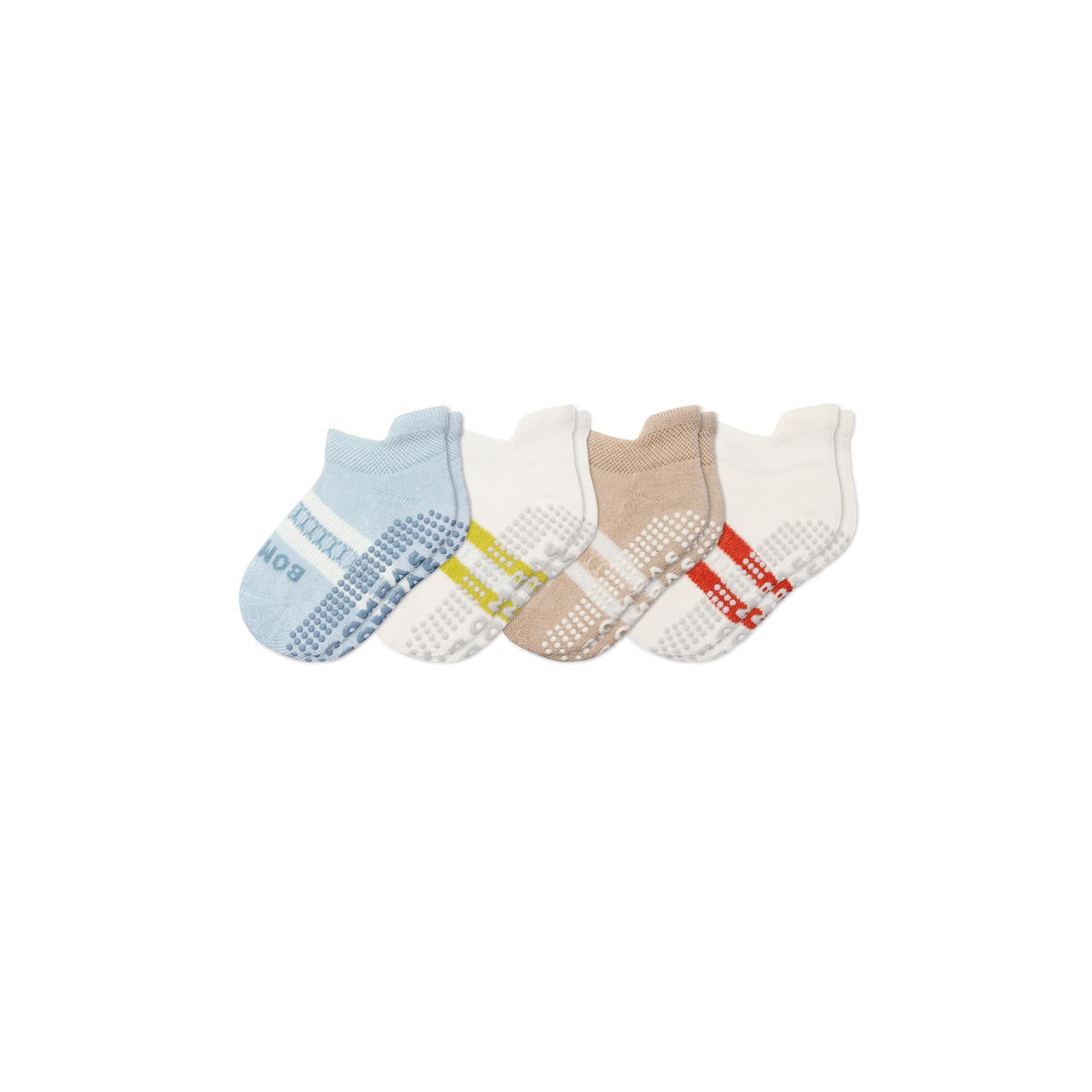 Toddler Solids Gripper Ankle Sock 4-Pack