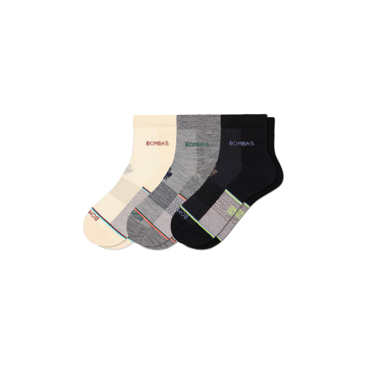 Women's UltraLite Sport Merino Wool Blend Quarter Sock 3-Pack