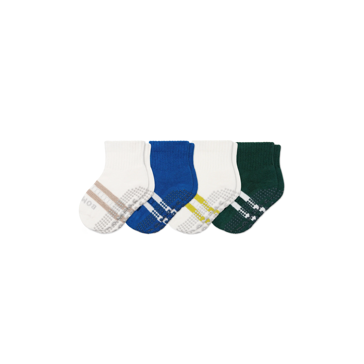 Toddler Solids Gripper Calf Sock 4-Pack