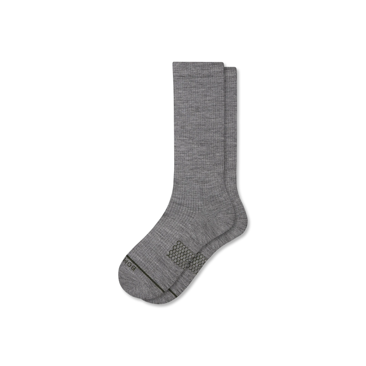 Men's Merino Wool Blend Modern Rib Calf Socks