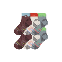 Women's Merino Wool Blend Hiking Quarter Sock 6-Pack