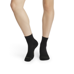 Women's Merino Wool Blend Modern Rib Quarter Socks