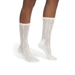 Women's Pointelle Calf Socks
