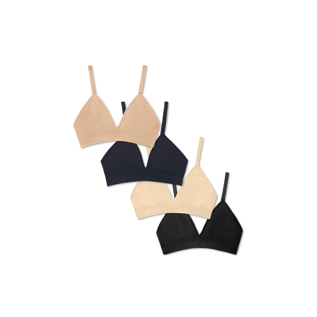 Women's Seamless Triangle Bralette 4-Pack