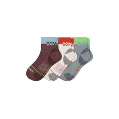 Women's Merino Wool Blend Hiking Quarter Sock 3-Pack