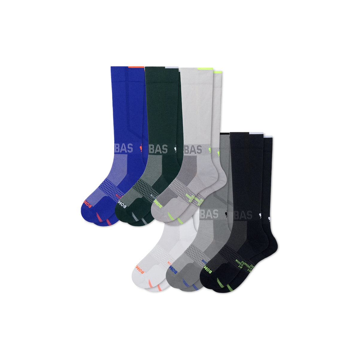 Men's Sport Compression Knee High Sock 6-Pack (20-30mmHg)