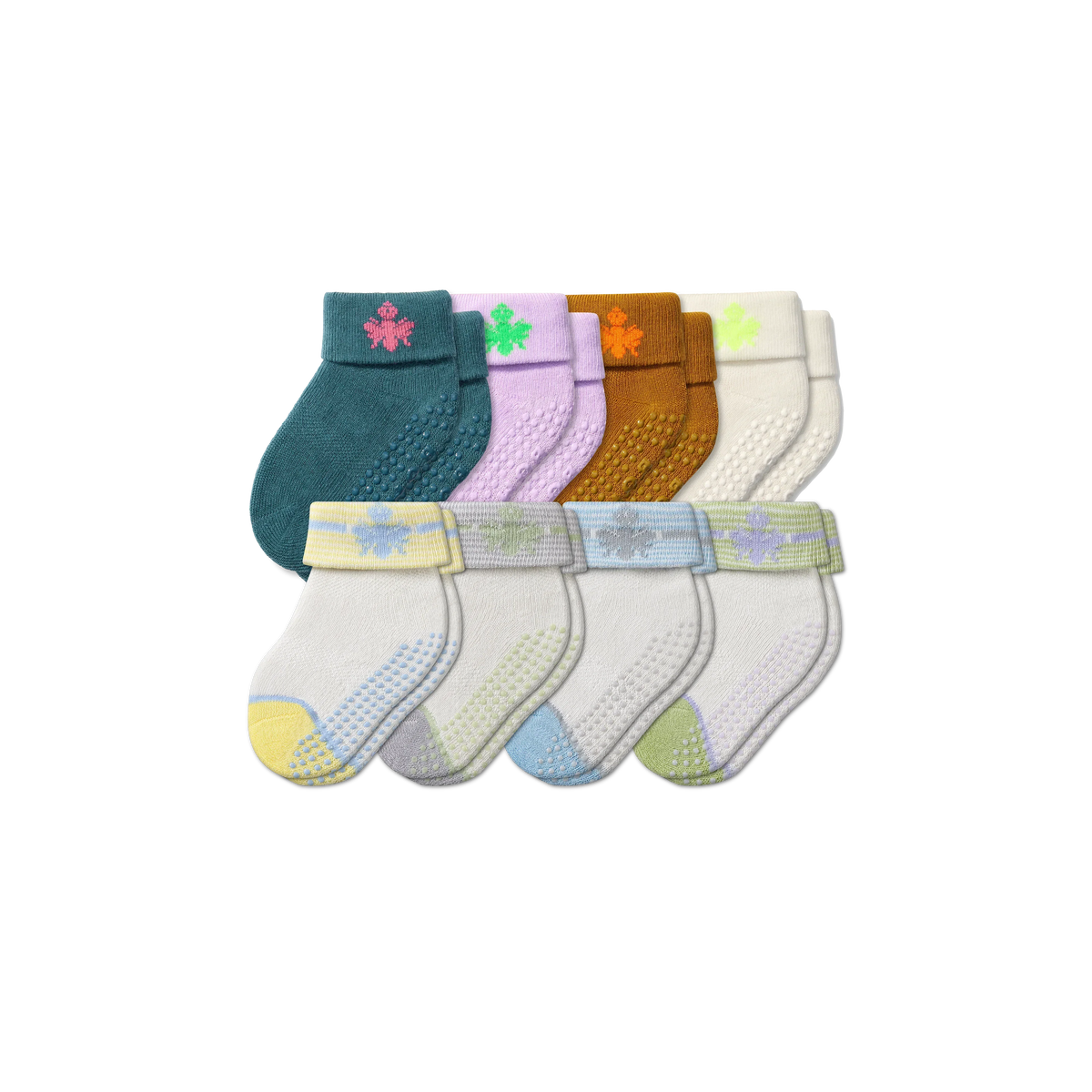 Baby Gripper Sock 8-Pack (6-12 Months)