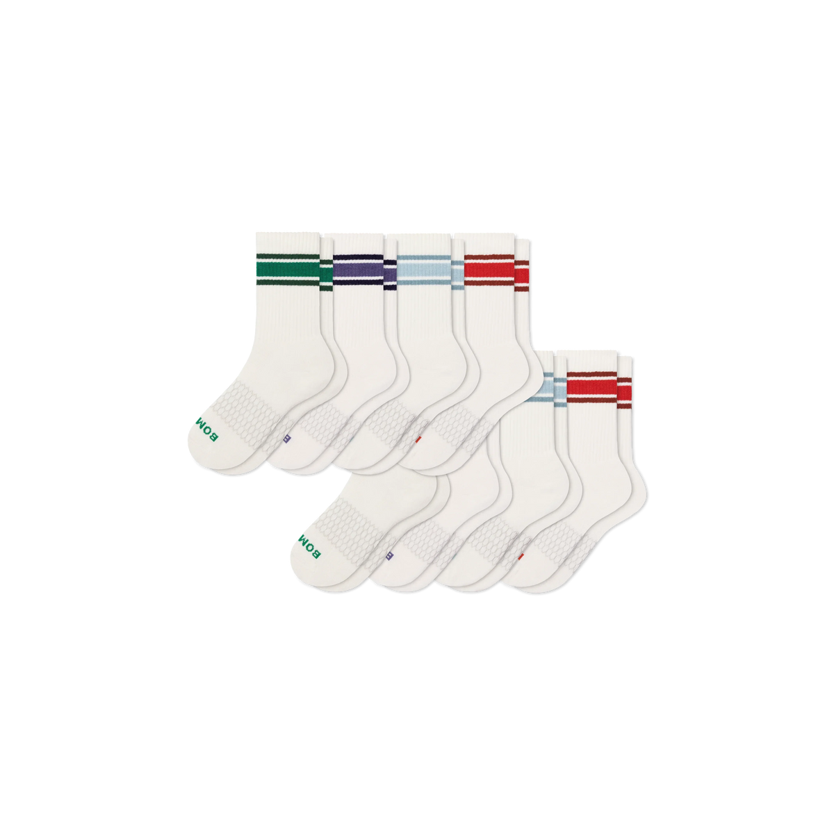 Youth Vintage Stripes Calf Sock 8-Pack