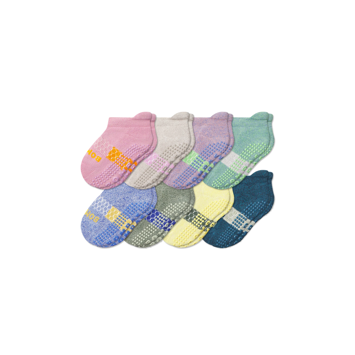 Toddler Gripper Ankle Sock 8-Pack