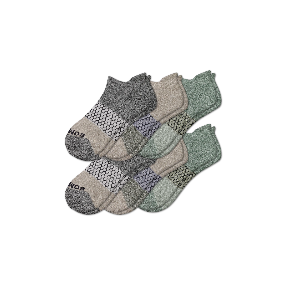Men’s Tri-Block Ankle Sock 6-pack