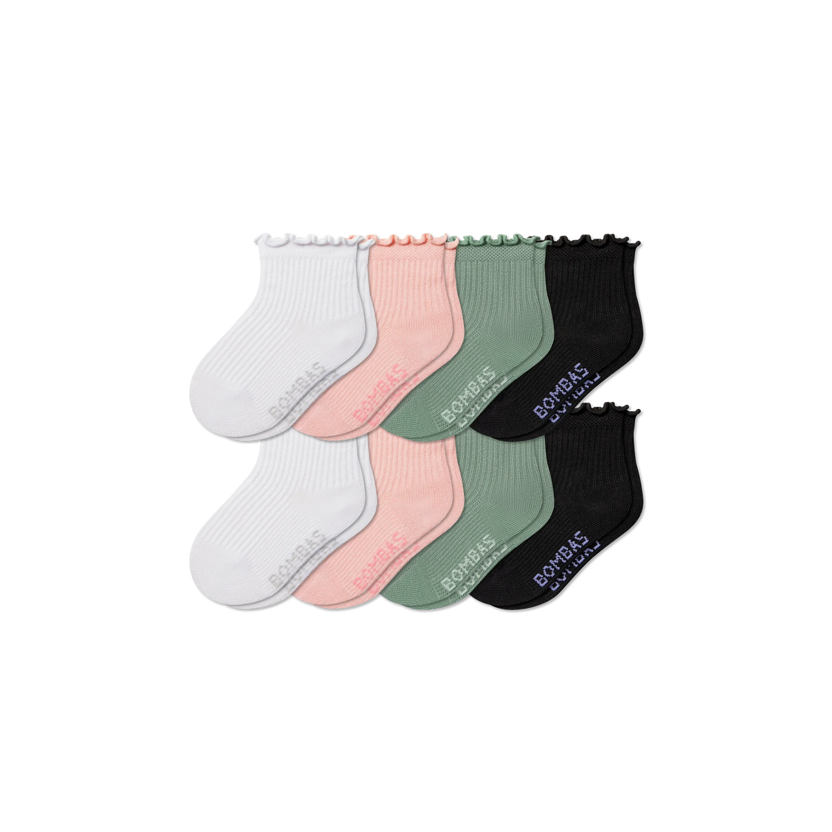 Toddler Ruffle Rib Calf Sock 8-Pack