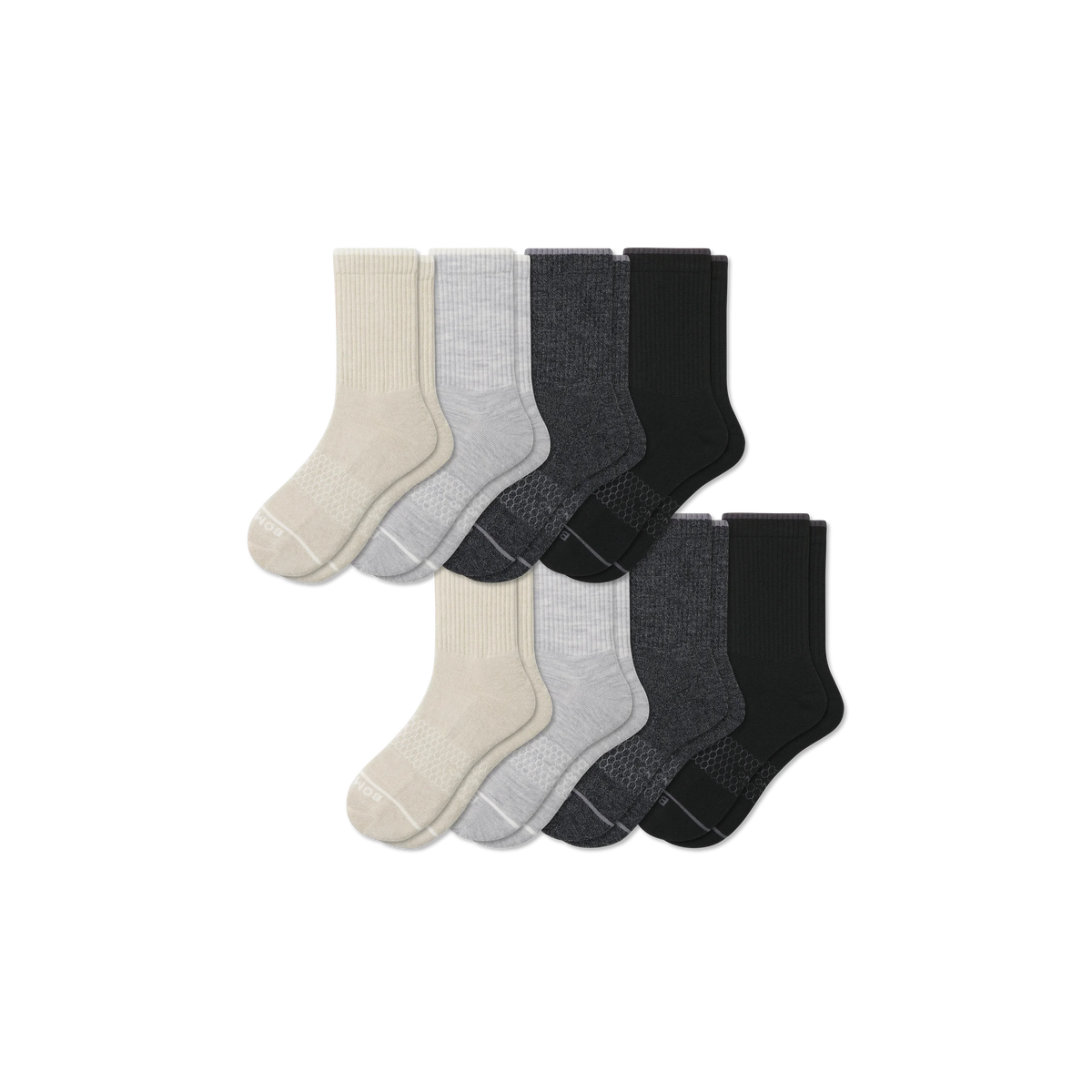 Women's Merino Wool Blend Half Calf Sock 8-Pack