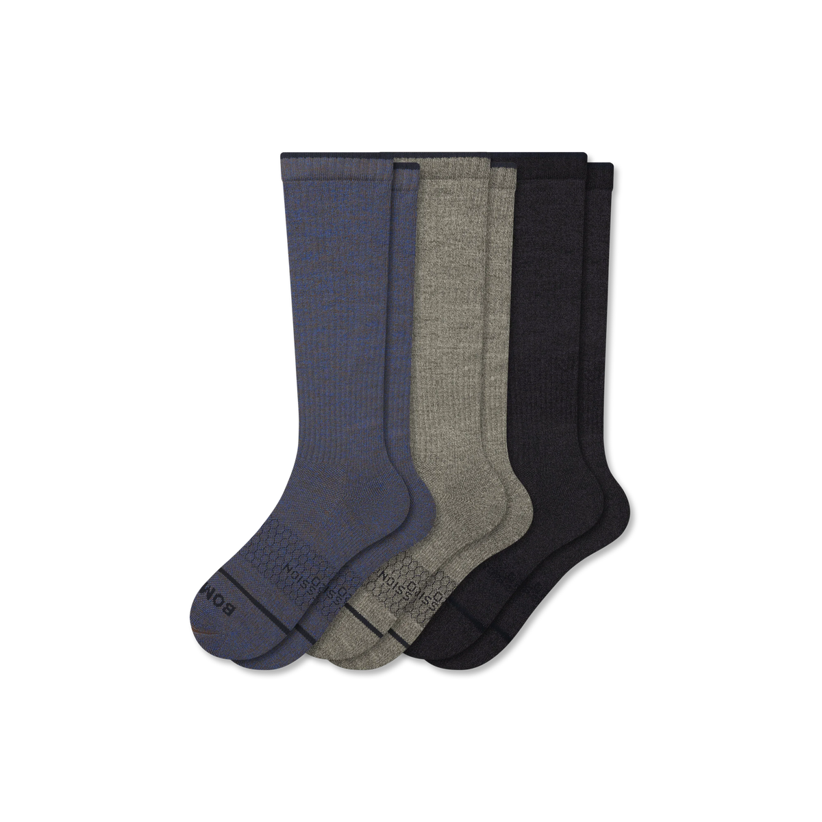 Women's Merino Wool Blend Everyday Compression Knee High Sock 3-Pack (15-20mmHg)