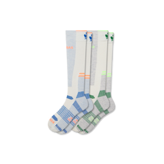 Men's Mid-Cushion Merino Wool Blend Ski & Snowboard Sock 2-Pack