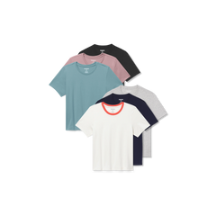 Women's Pima Cotton Crew Neck T-Shirt 6-Pack